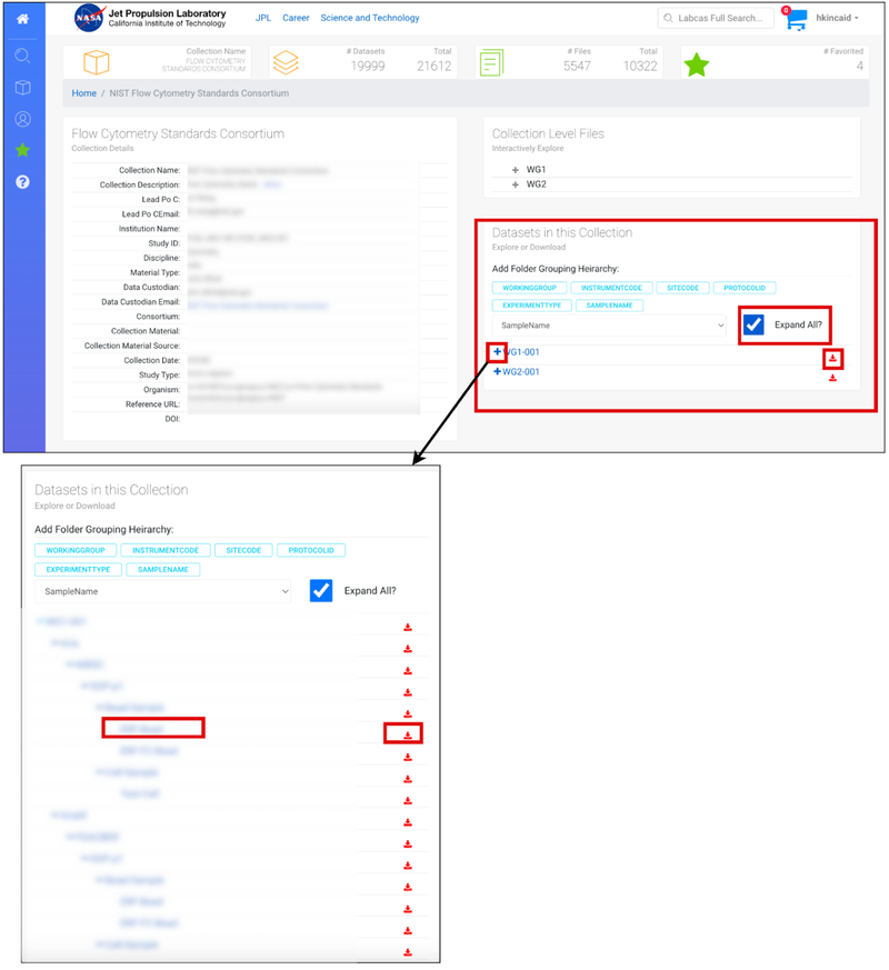 Downloading datasets