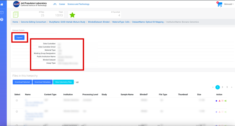 Downloading metadata files