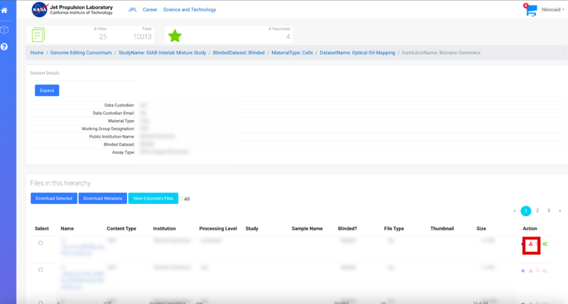 Downloading selected files
