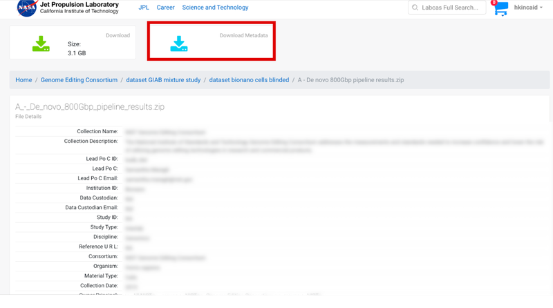 Download the metadata file